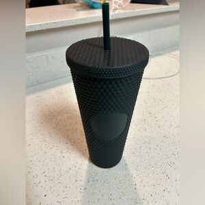 Starbucks Textured dark green Tumbler with Straw